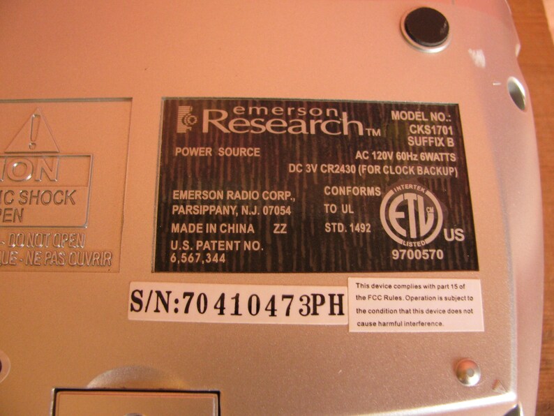 Vintage Emerson Research or GE Digital Clock Radio- Phillips Magnavox Compact Disc image 5