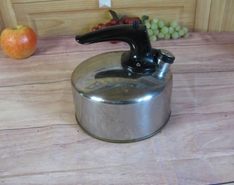 Vintage Revere Ware 1 Quart Whistling  Tea Kettle- Copper Bottom