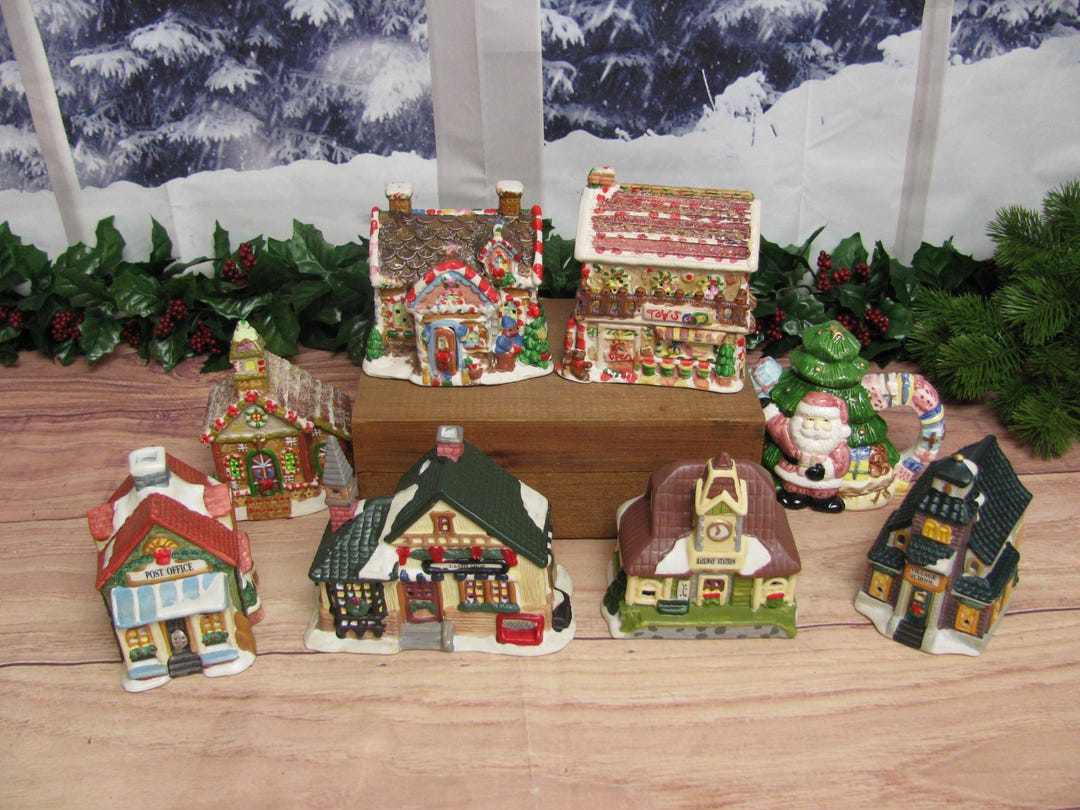Vintage Ginger Frost Lane Holiday Christmas Village Mini Houses