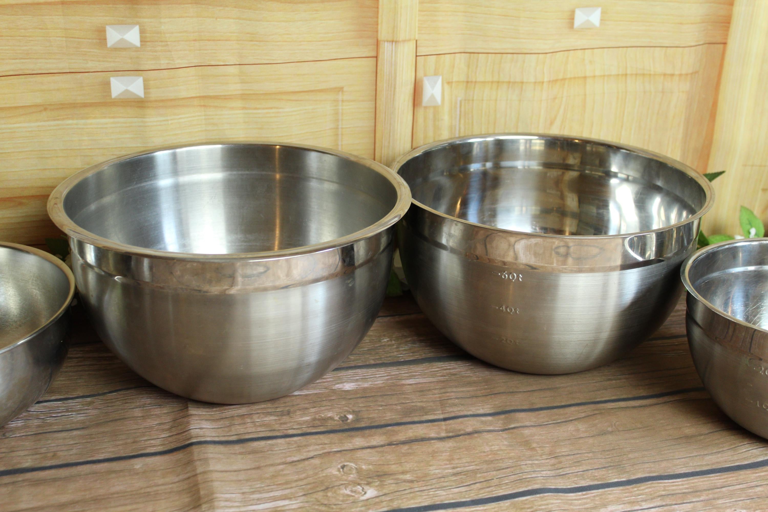 Vintage Stainless Steel Mixing Bowls-tramontina-tusa Made in the