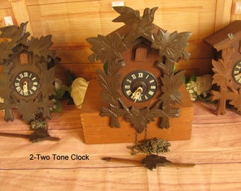 2 Vtg German Cuckoo Clock Nutcracker Soldier “helmut Kammerer