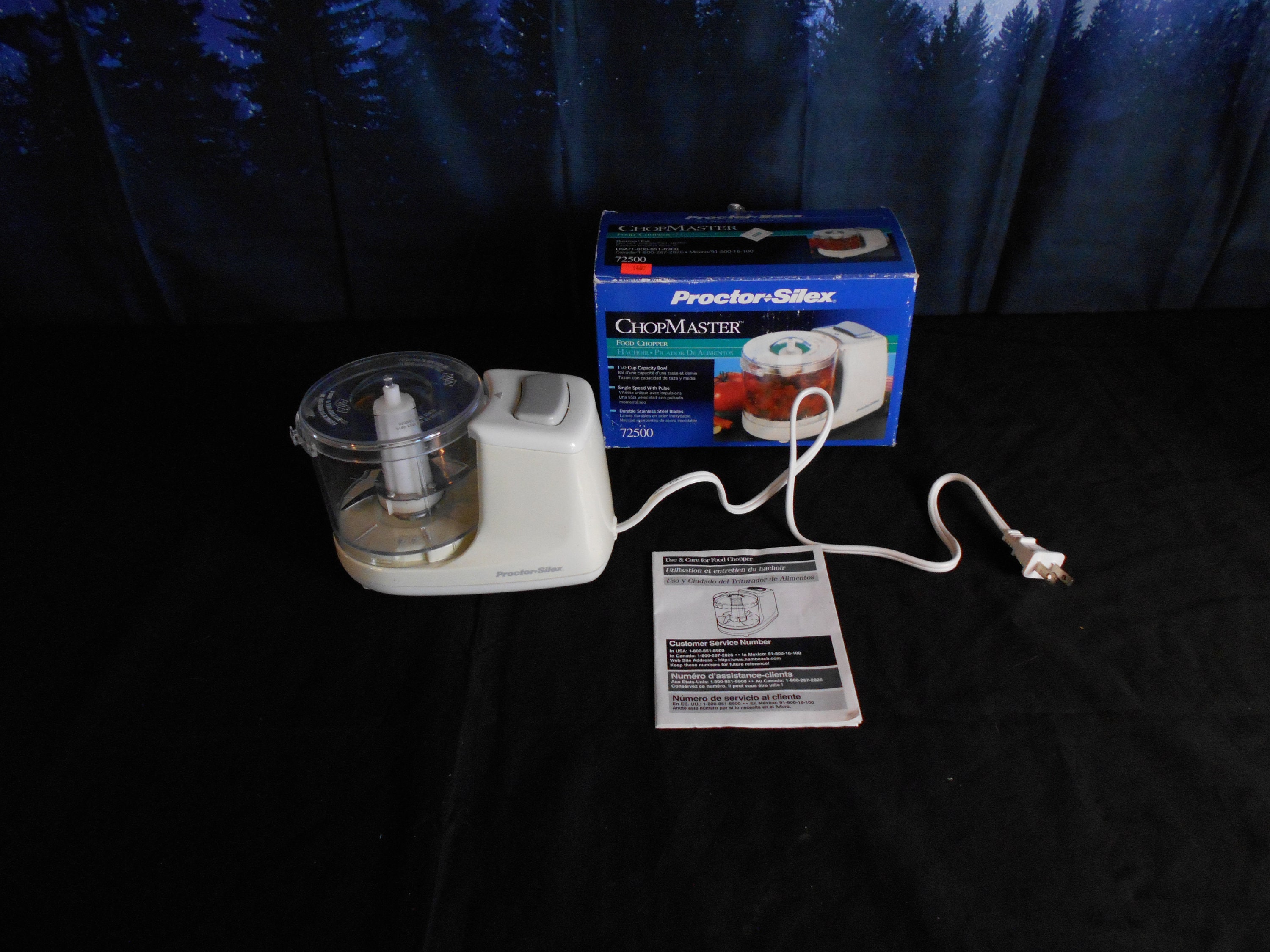 1.5 Cup Food Chopper, White - Model 72500PS