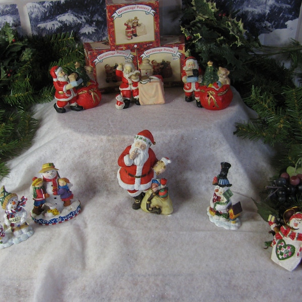 Vintage Avon Santa -Disney Mickey Mouse-Donald Duck-Sylvester & Tweety-Hermitage Pottery Santa-Holiday Traditions Snowmen-Christmas Cards