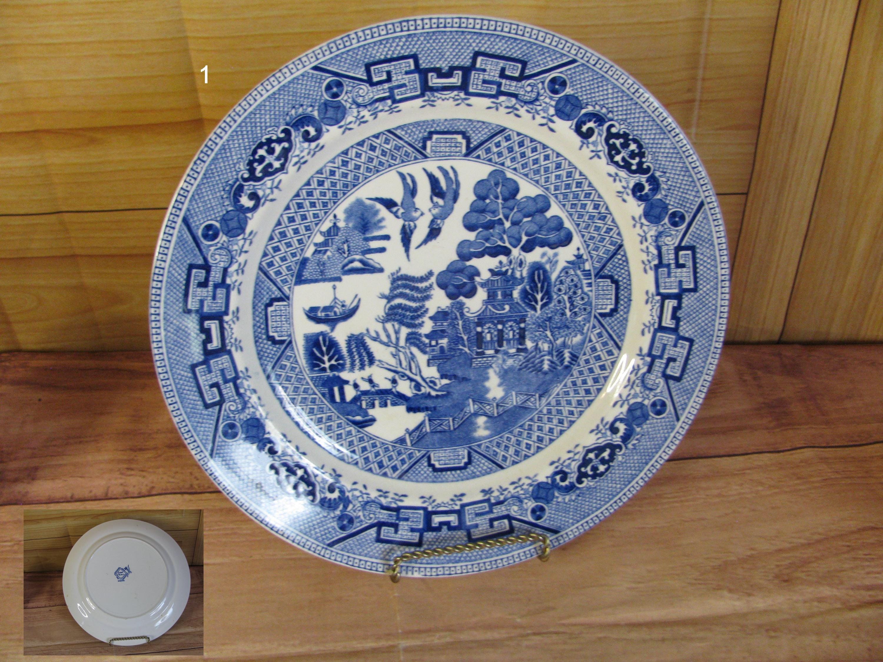 Vintage Blue Willow Ironstone Transferware Dinnerware-dishes-china