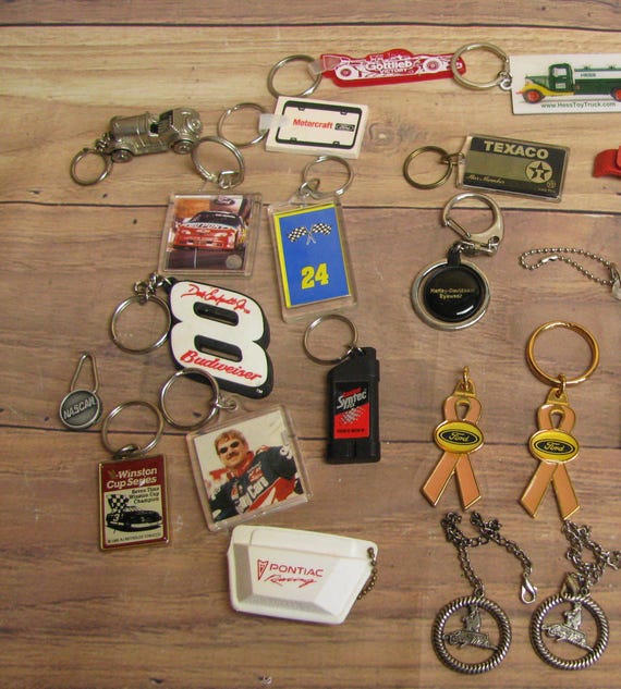 Vintage Keychains-nascar-baseball-car-oil-money-playboy Bunny