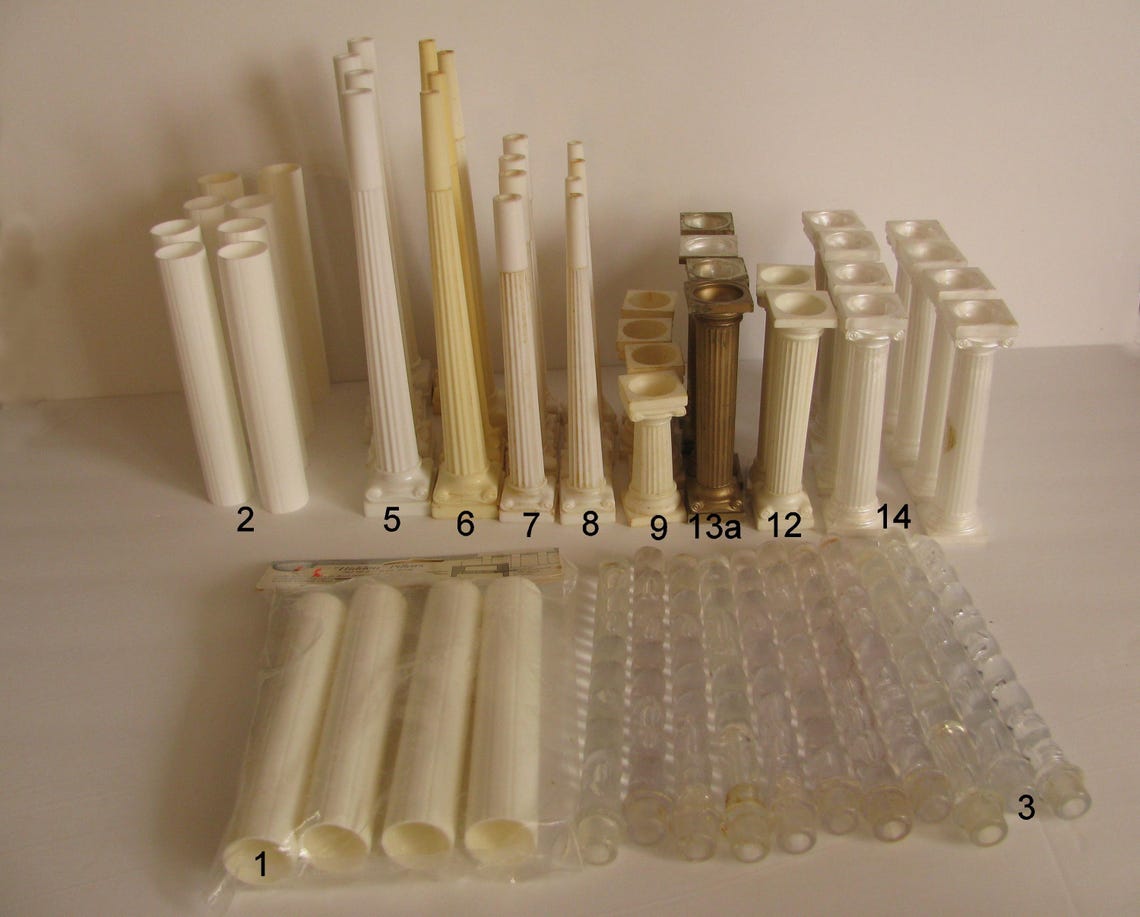 Piliers De Gâteau Wilton Grecian - Lot De 4, 7 Pouces, Blancs Pour Gâteau Mariage