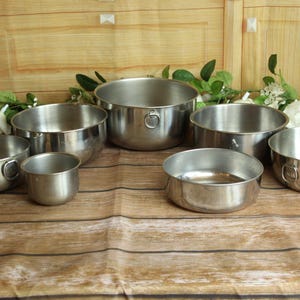 Vintage Stainless Steel Mixing Bowls - Etsy