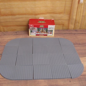 Vintage Lemax Dickensvale Christmas Village- Pebble Road- Plaza System- Village People- Porcelain Towns Folk-Snowman-Fence