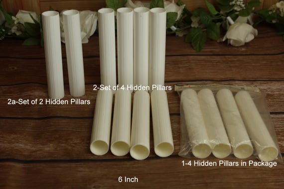 Piliers De Gâteau Wilton Grecian - Lot De 4, 7 Pouces, Blancs Pour Gâteau Mariage