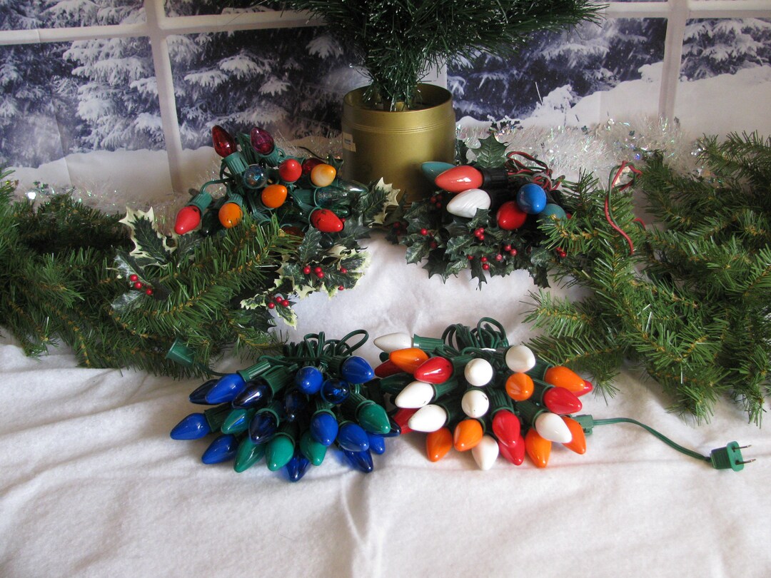 Vintage Holiday Light Setsge and Nomaindoor and Outdoormulti Color and Color Way Retro