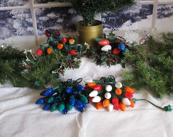 Vintage Holiday Light Sets-GE and Noma-Indoor and Outdoor-Multi Color and Color Way- Retro Christmas Lights-Working