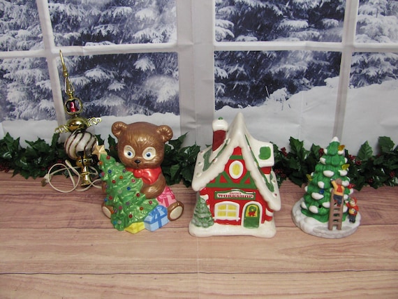 Vintage Hallmark Santa's Workshop- Hobbyist Ceramic Teddy Bear