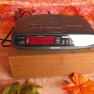 Vintage Emerson Research or GE Digital Clock Radio- Phillips Magnavox Compact Disc 1- Sony DreamMachine