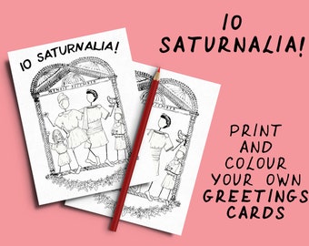 ¡Io Saturnales! Imprime tus propias tarjetas de felicitación