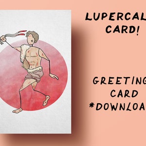 Lupercalia Grußkarte - Download PDF und Bilddatei, um Ihre eigene zu machen!