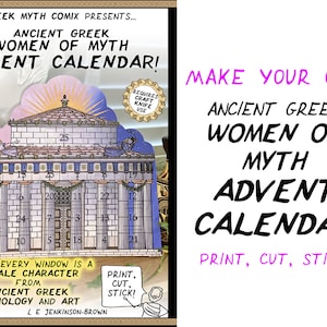 Calendario dell'Avvento delle donne del mito dell'antica Grecia - Download digitale per crearlo da solo