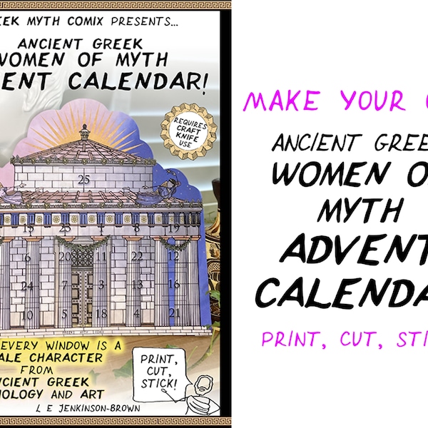 Ancient Greek Women of Myth Advent Calendar - Digital Download to Make-Your-Own