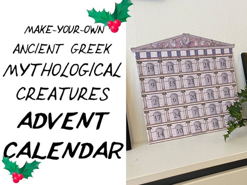 Ancient Greek Mythological Creatures Advent Calendar Digital Download