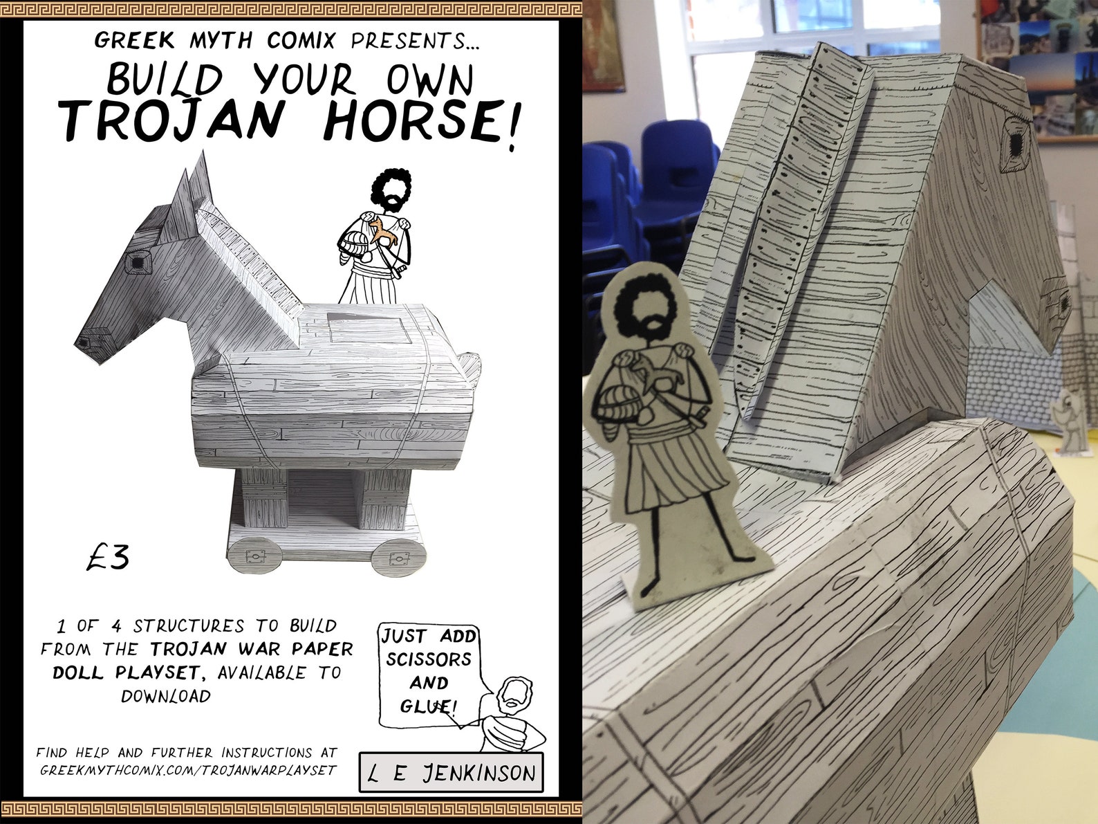 The Trojan Horse Playset Kit Download, Print and Build Etsy UK