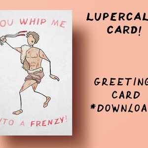 Lupercalia freche Grußkarte - download PDF und Bilddatei zum Selbermachen!