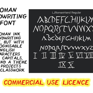 Roman Handwriting font COMMERCIAL LICENCE image 1