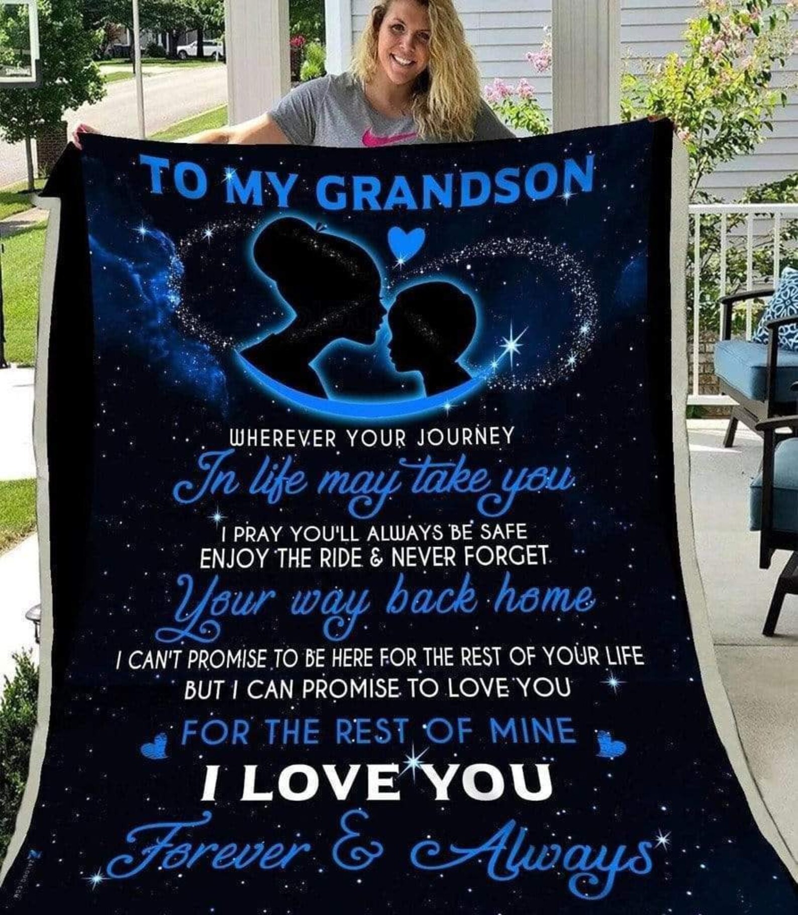 To My Grandson Blanket Your Journey In Life May Take You I Etsy