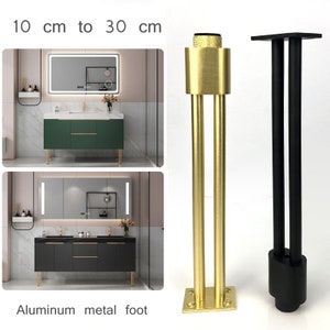 4pcs/6pcs Aluminum metal foot，Metal Furniture Legs, cabinet feet 4" - 9" Kitchen Legs Cabinet Cupboard Feet, DIY Furniture Improvement DIY