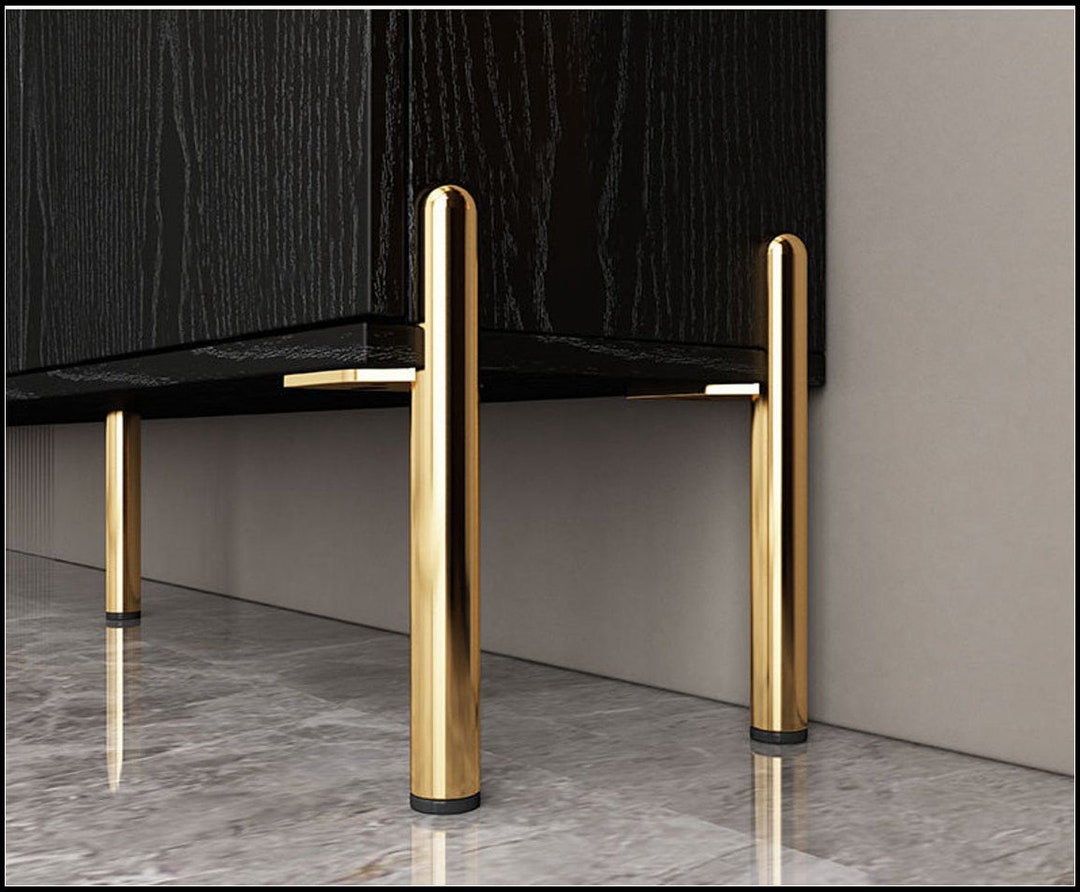 4er Set Möbelbeine 18cm Verstellbare Möbelfüße Metall Schrankfüße Stützfüße  Beine für Sofa Tisch Schwarz