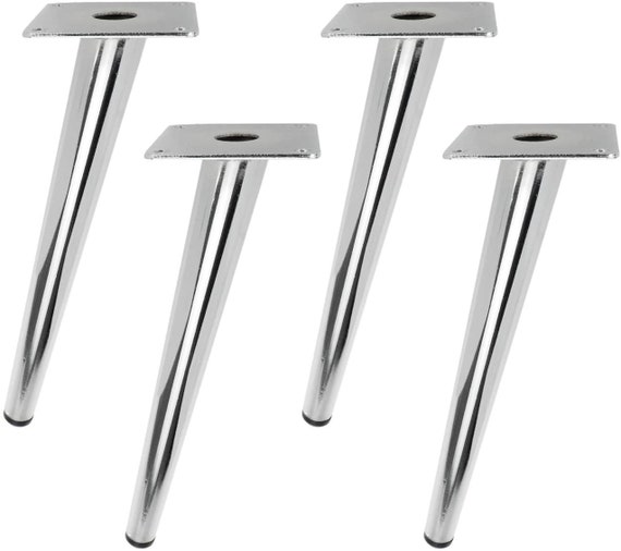 4pcs Oblique Silver black Furniture Legs metal Sofa Legs metal