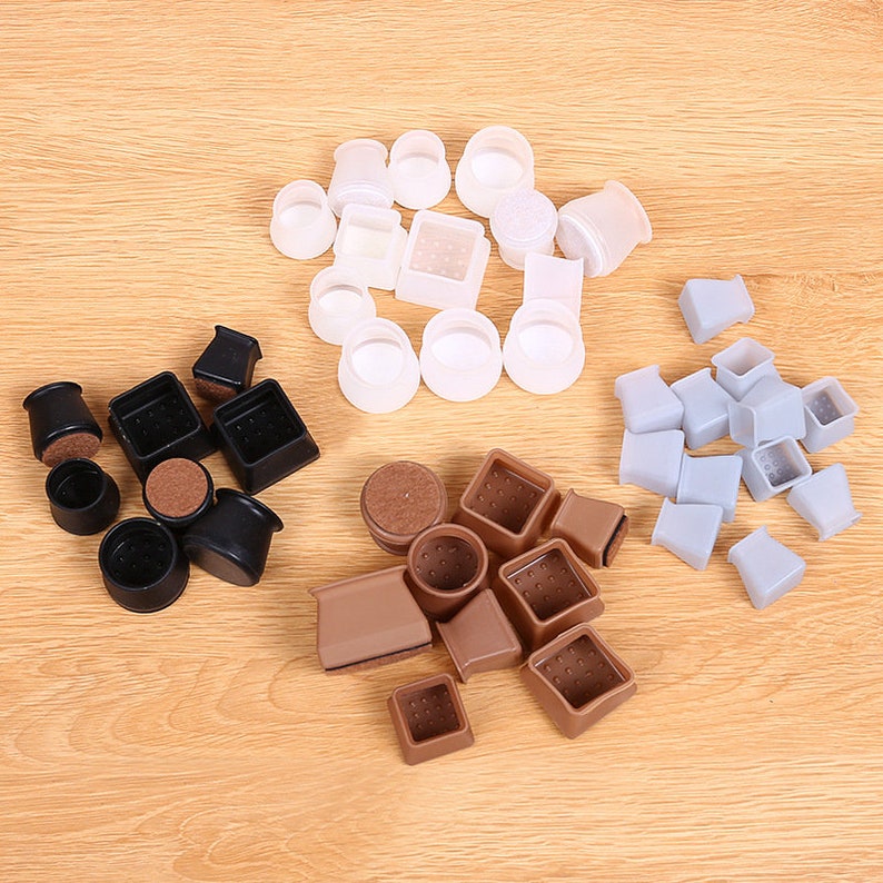 24pcs Square Chair Leg Caps Furniture Silicone Protector Etsy