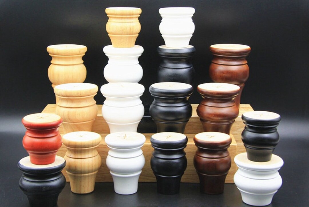 4pcs Wood Furniture Legs, 5 Inch Furniture Leg Wood Sofa Legs