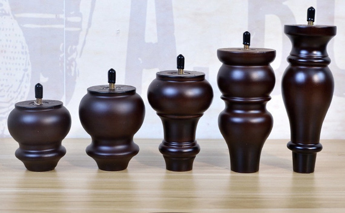 4pcs Wood Furniture Legs With Screw Furniture Leg Wood Sofa Etsy
