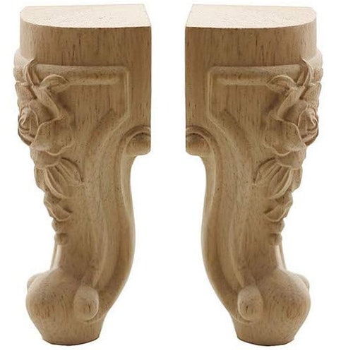 Solid Wood Carved Furniture Foot Legs TV Seat Etsy