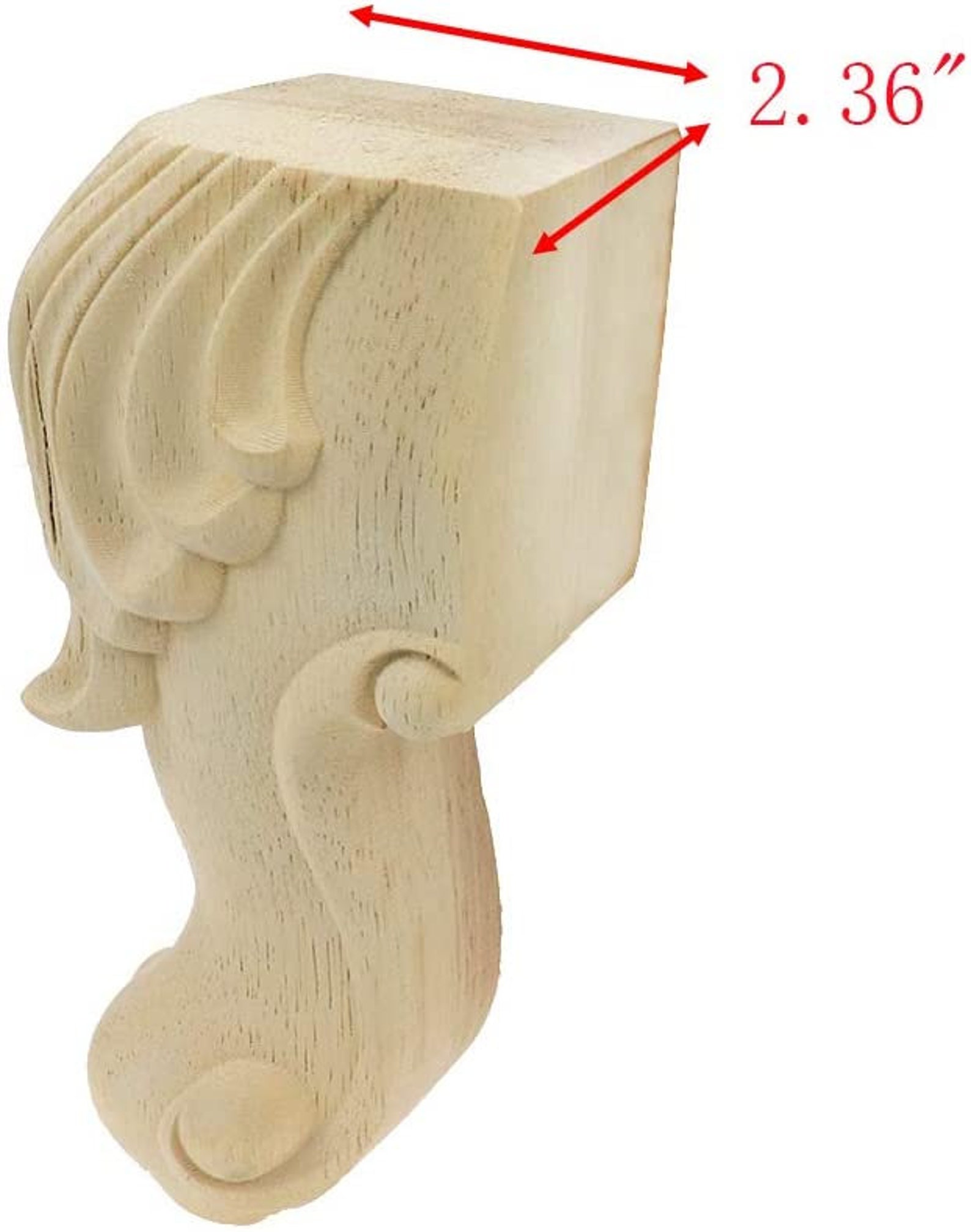 4pcs Solid Unfinished Carved Wood Furniture Legs Replacement Etsy