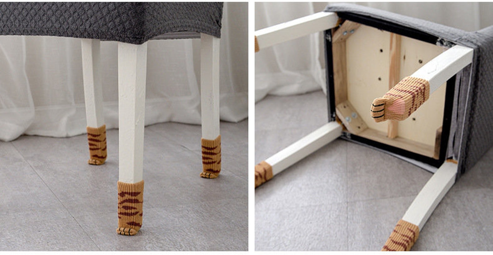 16pc Protective Cover Table Leg Floor Chair Foot Cat Cover Etsy