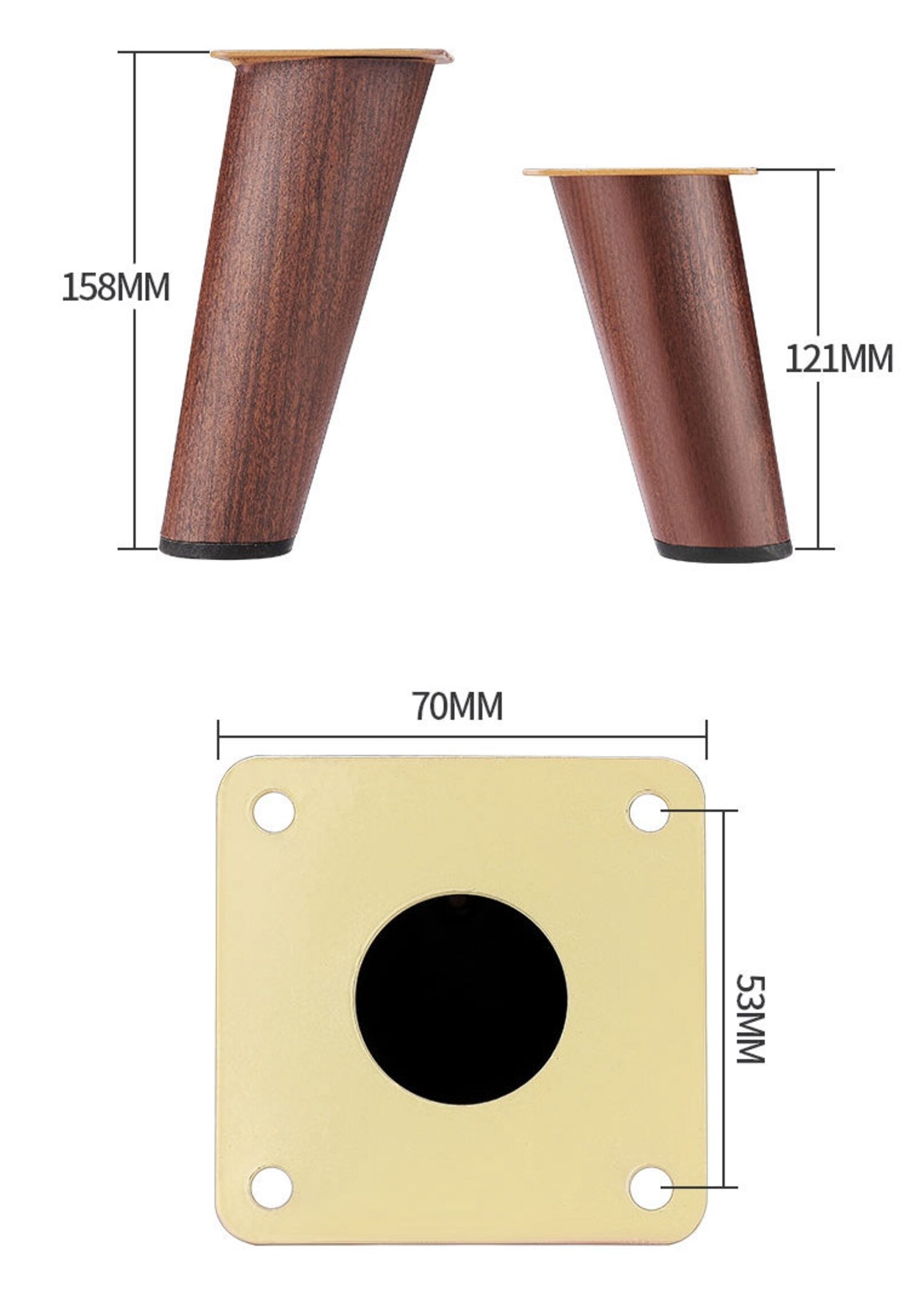 Oblique Wood Furniture Legs 5 Inch Furniture Leg Wood Sofa Etsy