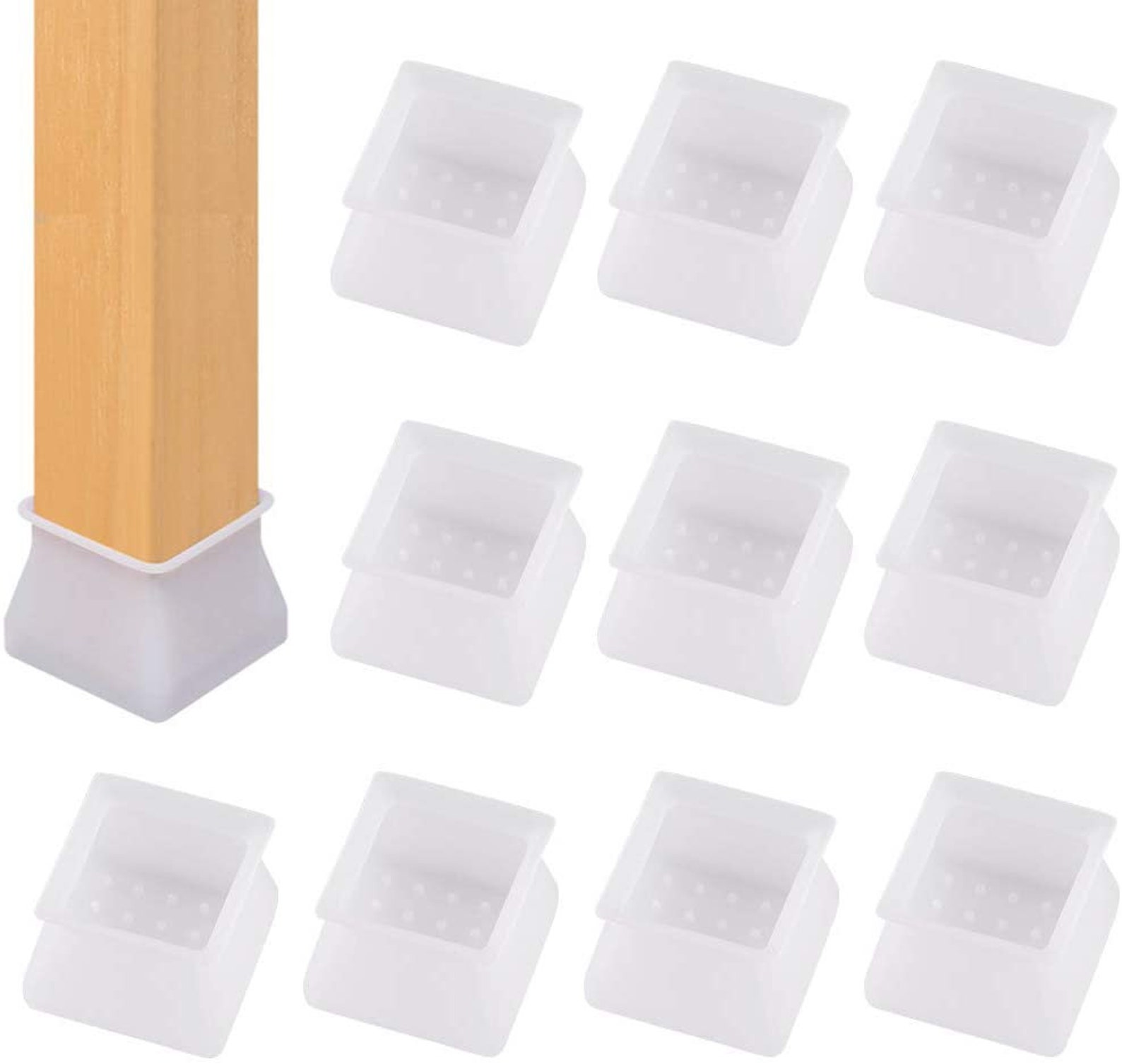 16pcs square white chair Leg Caps Furniture Silicone Etsy