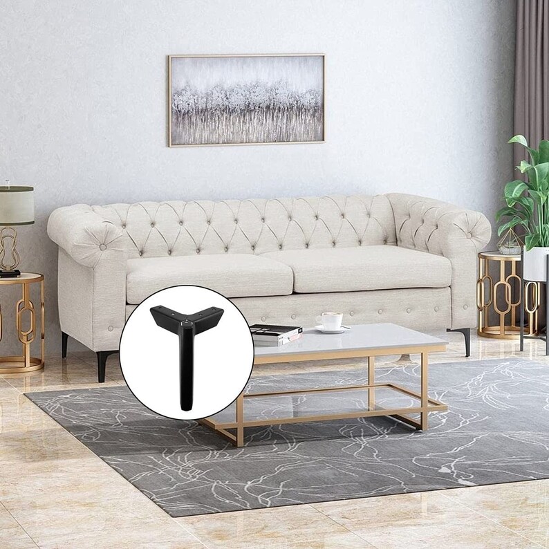 Silver Furniture Legs Metal Sofa Table Feet Bathroom Etsy