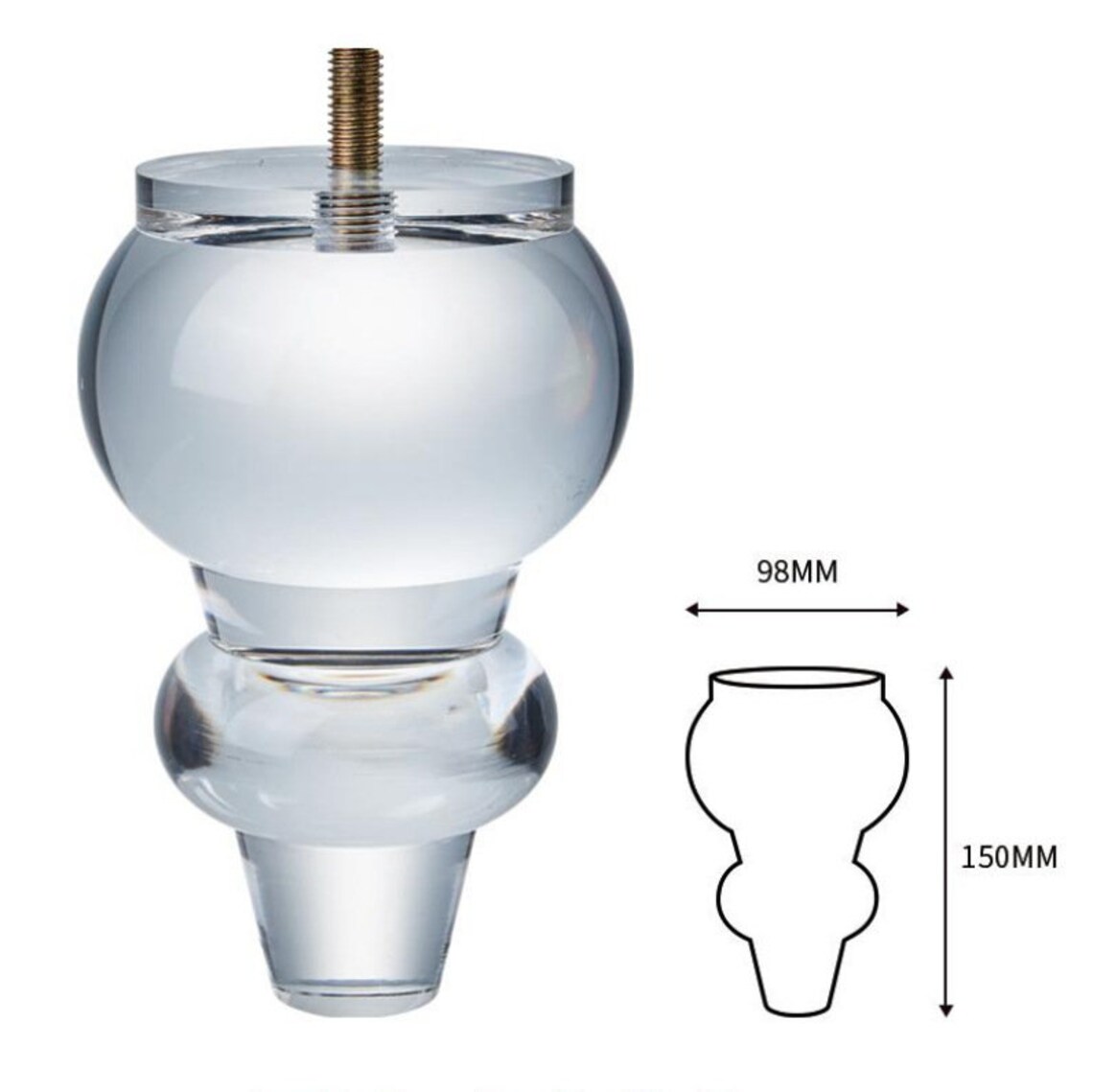 4pcs Sofa Legs Crystal Acrylic Foot Furniture Feet Bed Etsy