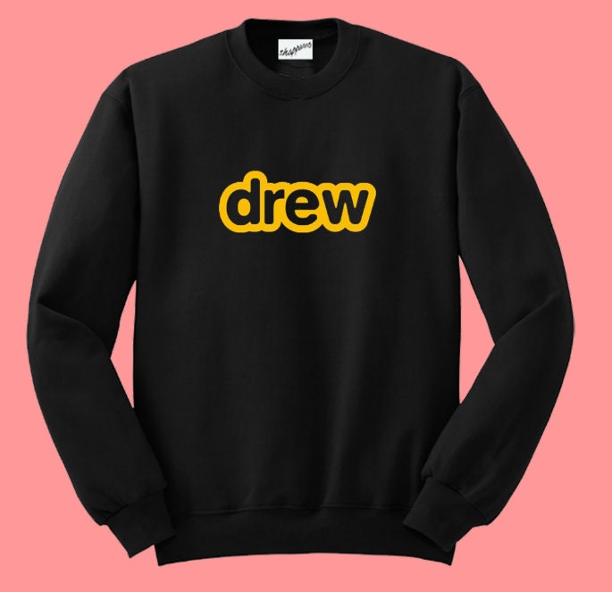 Justin Bieber Drew House Logo Black Sweatshirt Clothing Etsy