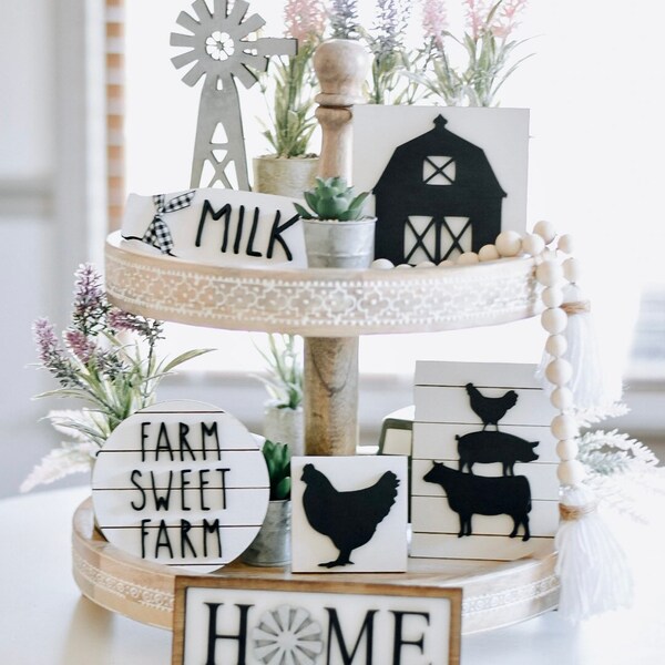 Tiered Tray Decor Bundle Etsy