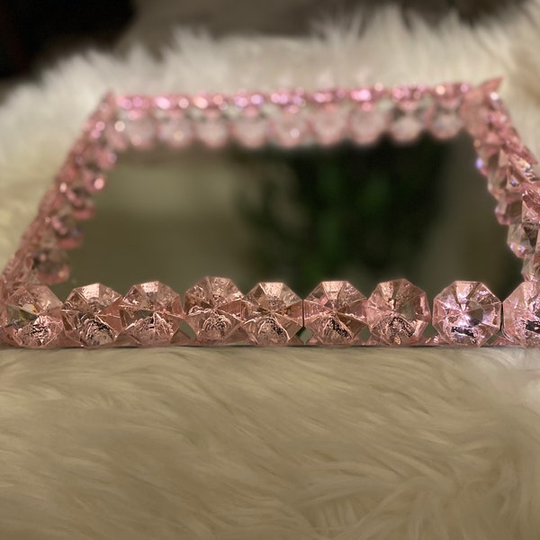 Pink Diamond Glam Perfume/Makeup/Vanity Tray