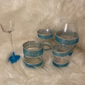 5-delige aangepaste Bling kandelaars- Glam home decor set