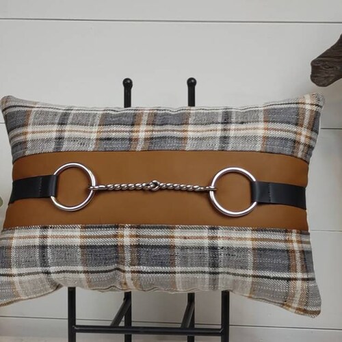 All About the Buzz 12x18 Equestrian Lumbar Horse Bit Pillow Etsy