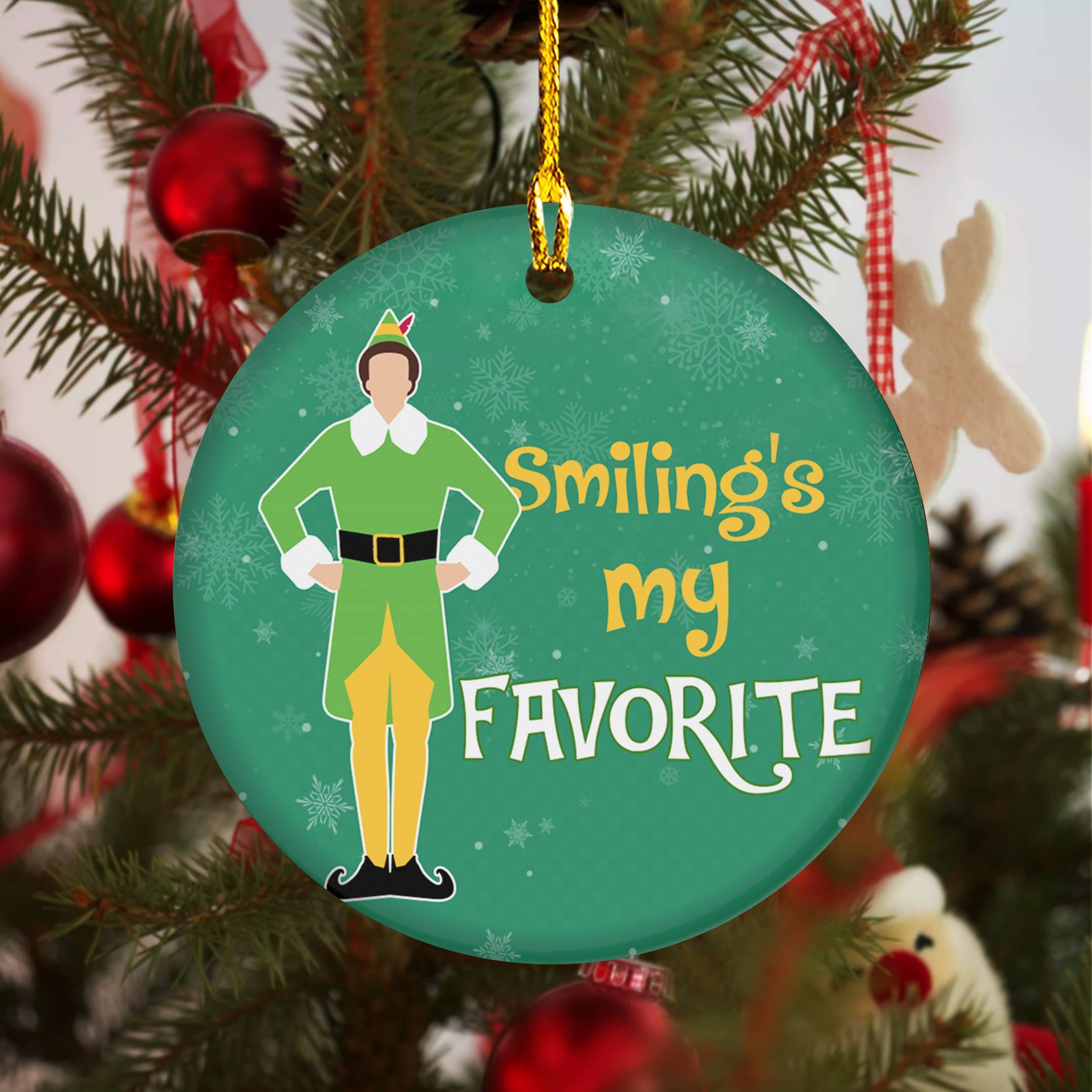 Buddy The Elf Smiling Christmas Ornament