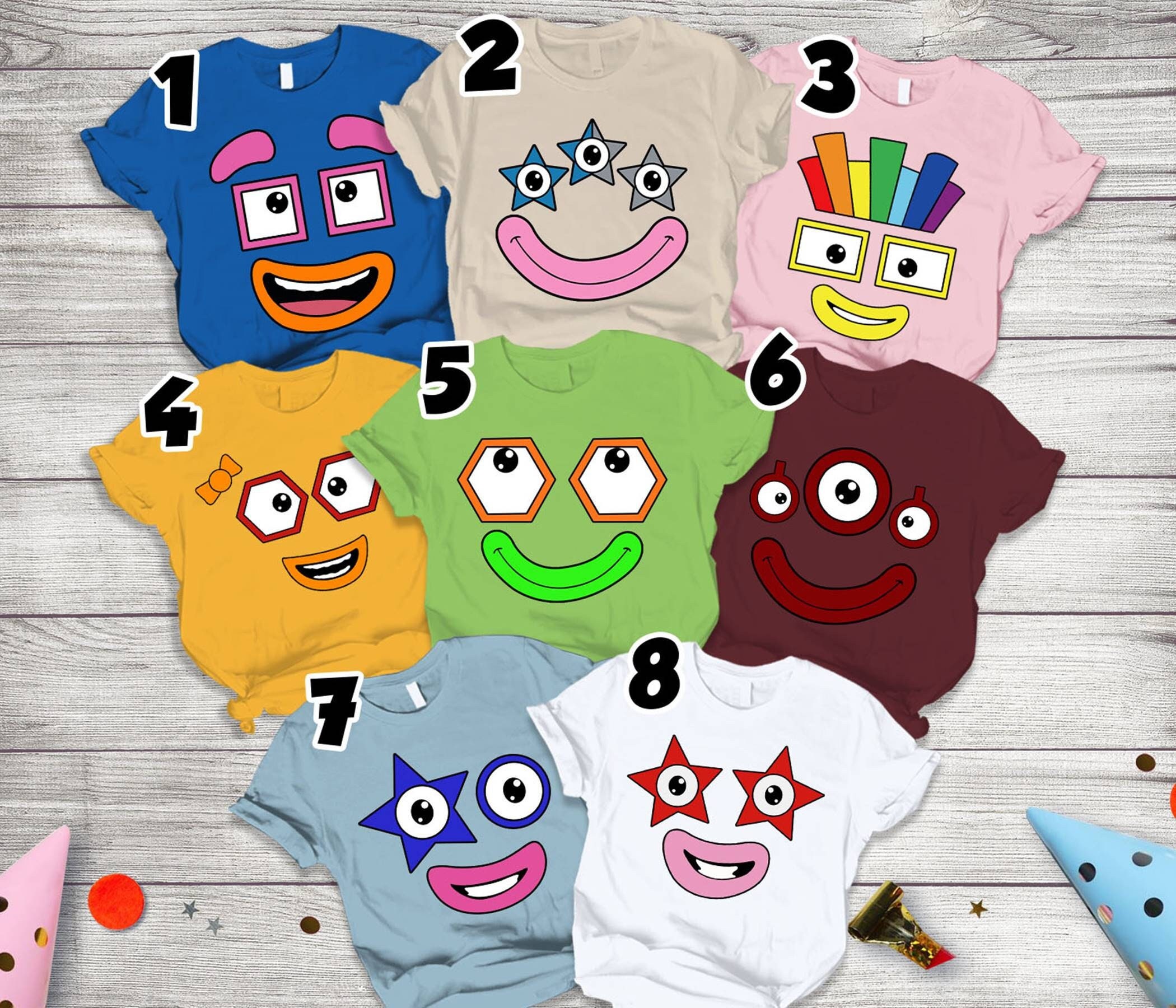 Numberblocks Costume Shirt Numberblocks Halloween Costume Etsy
