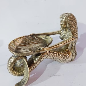 Candle Holder Of Mermaid , Bronze Mermaid Sculpture , Mermaid Figurine , home Decor , Birthday Gift