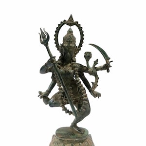 Antique Mahakali 16.5 Inch , Hindu God , Kali Statue, Goddess Kali Statue, Parvati, Durga , Hindu goddess statue, Bronze Sculptu