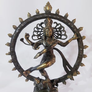 13INCH OF Dancing Shiva , Shiva Nataraja , Bronze Statue , Divine Lord Dance Figurine ,Hindu God ,The Destroyer ,Bronze Sculpture Lord Siva