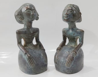 Miniatura humana, miniatura de la pareja de escultura, boda, escultura de bronce, estatua de la pareja, estatua de bienvenida.
